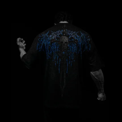 Breathedivinity Bone Splitter Oversized T shirt [MOONLIGHT BLUE] (3)