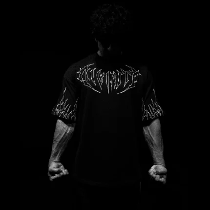 Breathedivinity Bone Splitter Oversized T shirt [VOID BLACK] (3)